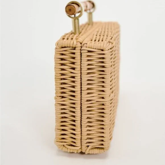 ZARA WOVEN BOX BAG - Picture 4 of 6